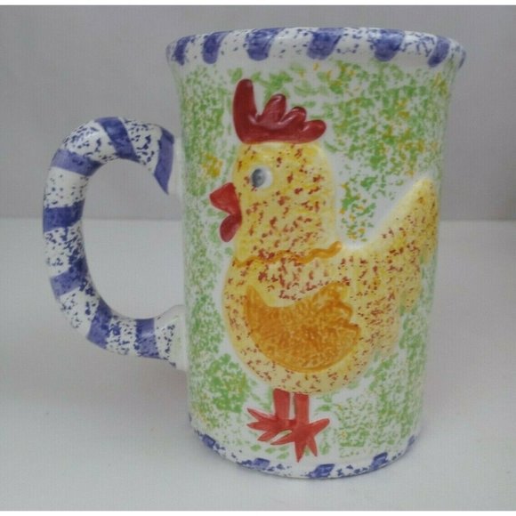 Vintage 2000 Lotus 3D Farm Animals Coffee Cup Mup Puppy Chicken - Picture 3 of 6